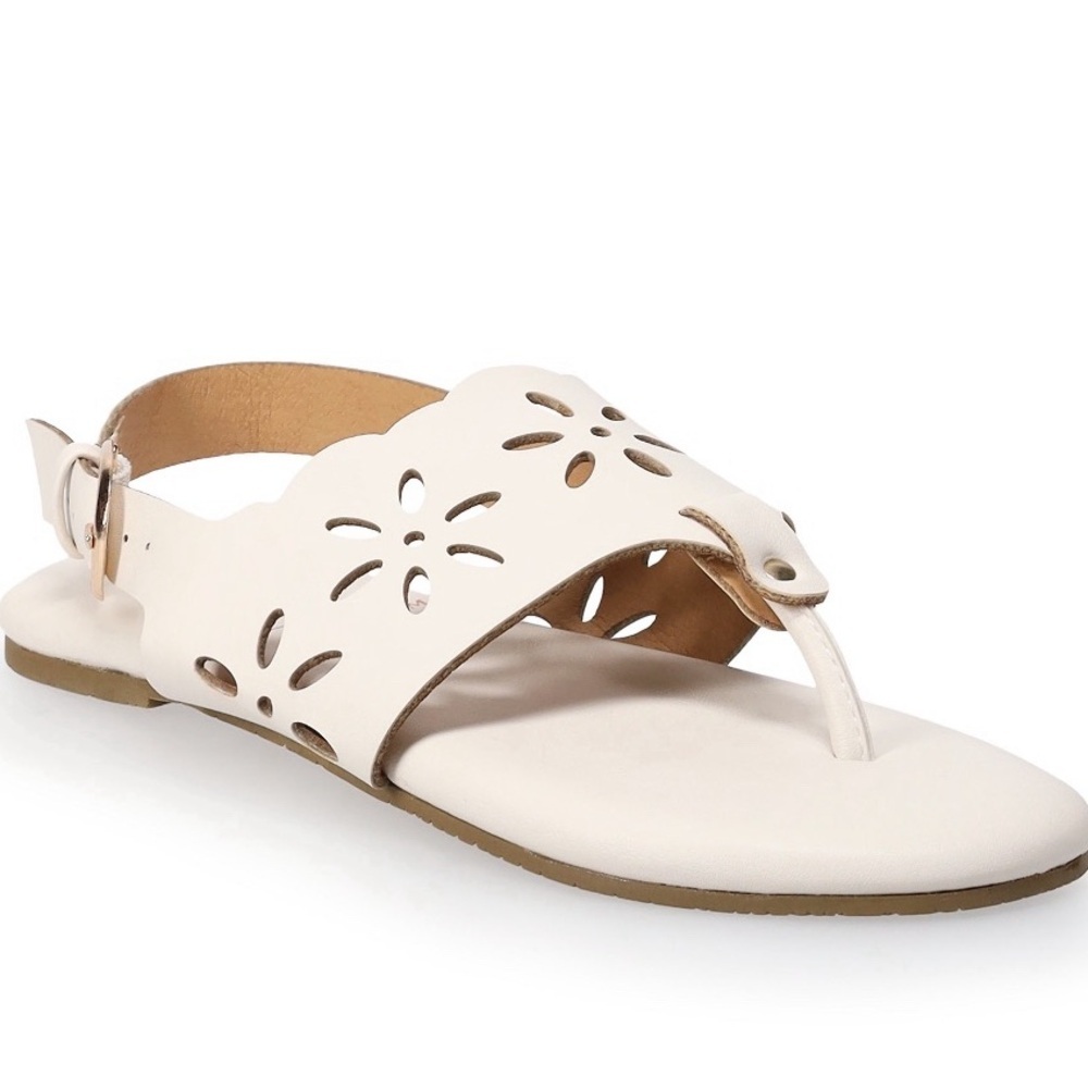 LC Lauren Conrad Jarrah Women's Floral Thong Sling Back Sandals
